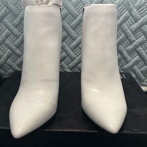 INC International Concepts Sleek White Ankle Boots